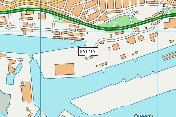 SA1 1LY map - OS VectorMap District (Ordnance Survey) SA1 1LY map - OS VectorMap District (Ordnance Survey)