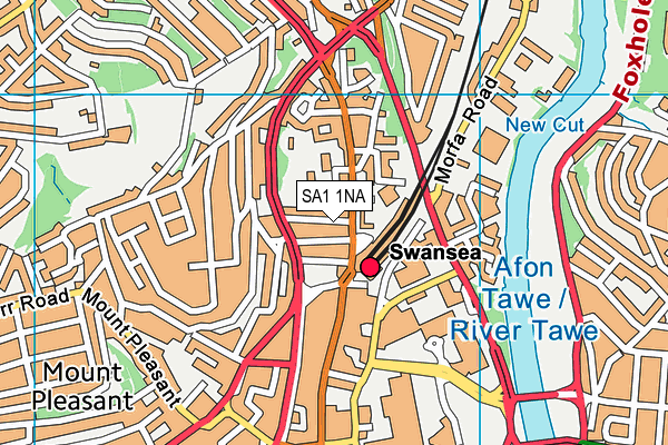 SA1 1NA map - OS VectorMap District (Ordnance Survey) SA1 1NA map - OS VectorMap District (Ordnance Survey)