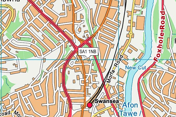 SA1 1NB map - OS VectorMap District (Ordnance Survey) SA1 1NB map - OS VectorMap District (Ordnance Survey)