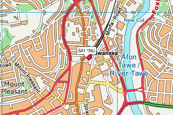 SA1 1NU map - OS VectorMap District (Ordnance Survey) SA1 1NU map - OS VectorMap District (Ordnance Survey)