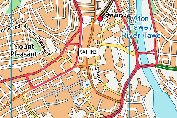 SA1 1NZ map - OS VectorMap District (Ordnance Survey) SA1 1NZ map - OS VectorMap District (Ordnance Survey)