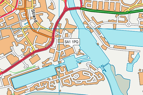 SA1 1PQ map - OS VectorMap District (Ordnance Survey) SA1 1PQ map - OS VectorMap District (Ordnance Survey)