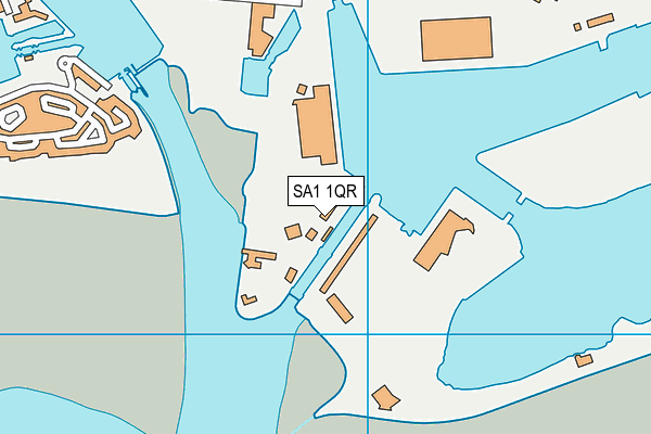 SA1 1QR map - OS VectorMap District (Ordnance Survey) SA1 1QR map - OS VectorMap District (Ordnance Survey)