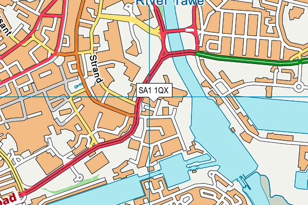 SA1 1QX map - OS VectorMap District (Ordnance Survey) SA1 1QX map - OS VectorMap District (Ordnance Survey)