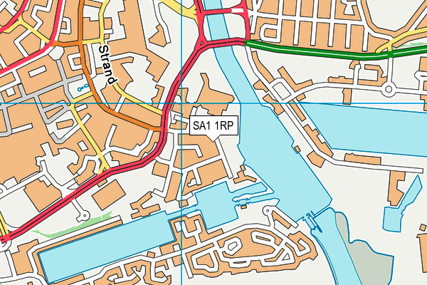 SA1 1RP map - OS VectorMap District (Ordnance Survey) SA1 1RP map - OS VectorMap District (Ordnance Survey)