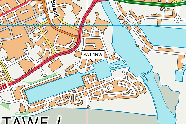 SA1 1RW map - OS VectorMap District (Ordnance Survey) SA1 1RW map - OS VectorMap District (Ordnance Survey)