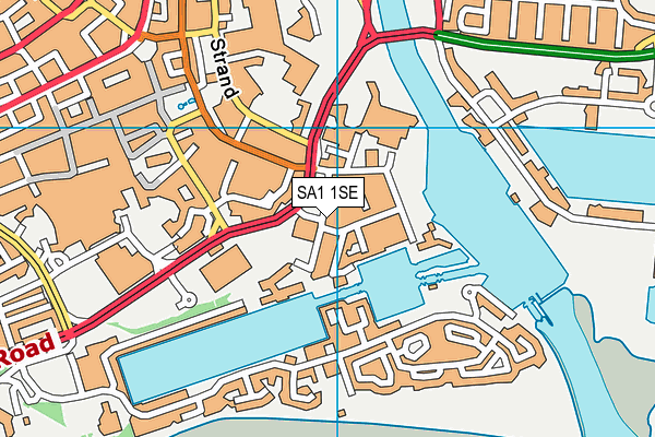 SA1 1SE map - OS VectorMap District (Ordnance Survey) SA1 1SE map - OS VectorMap District (Ordnance Survey)