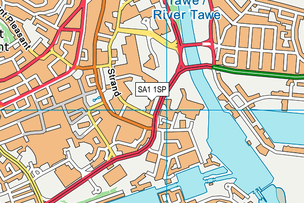 SA1 1SP map - OS VectorMap District (Ordnance Survey) SA1 1SP map - OS VectorMap District (Ordnance Survey)