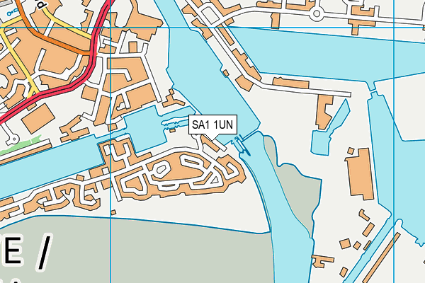 SA1 1UN map - OS VectorMap District (Ordnance Survey) SA1 1UN map - OS VectorMap District (Ordnance Survey)