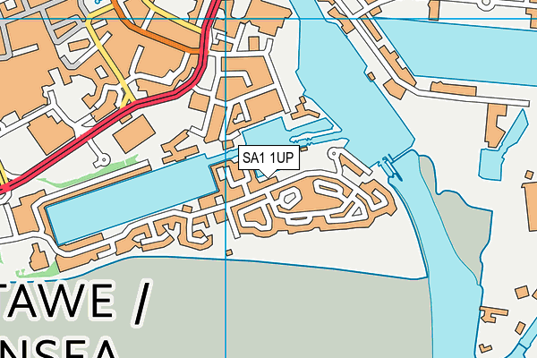 SA1 1UP map - OS VectorMap District (Ordnance Survey) SA1 1UP map - OS VectorMap District (Ordnance Survey)