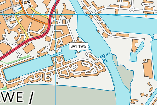 SA1 1WG map - OS VectorMap District (Ordnance Survey) SA1 1WG map - OS VectorMap District (Ordnance Survey)