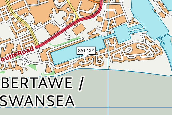 SA1 1XZ map - OS VectorMap District (Ordnance Survey) SA1 1XZ map - OS VectorMap District (Ordnance Survey)