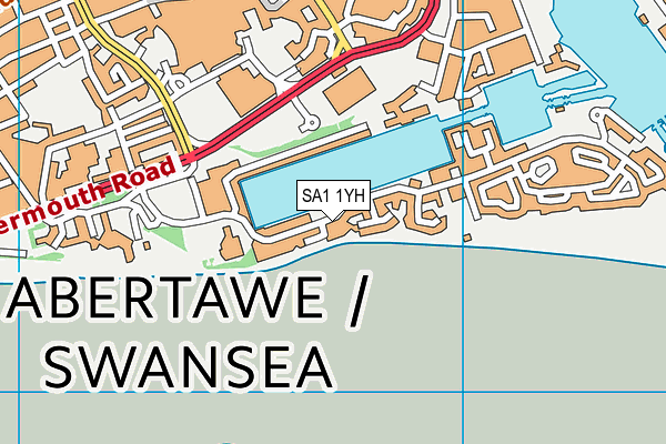 SA1 1YH map - OS VectorMap District (Ordnance Survey) SA1 1YH map - OS VectorMap District (Ordnance Survey)