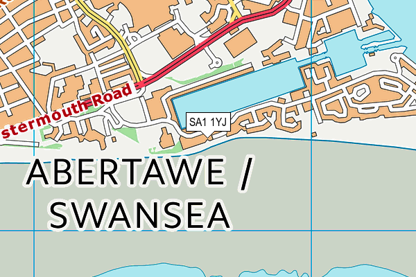 SA1 1YJ map - OS VectorMap District (Ordnance Survey) SA1 1YJ map - OS VectorMap District (Ordnance Survey)