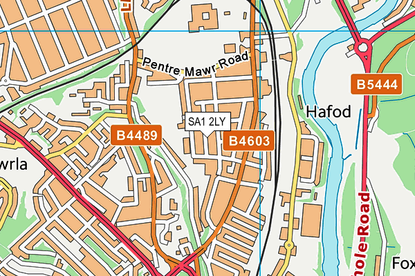 SA1 2LY map - OS VectorMap District (Ordnance Survey) SA1 2LY map - OS VectorMap District (Ordnance Survey)