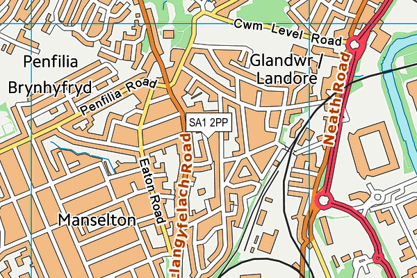 SA1 2PP map - OS VectorMap District (Ordnance Survey) SA1 2PP map - OS VectorMap District (Ordnance Survey)