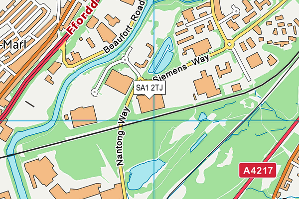 SA1 2TJ map - OS VectorMap District (Ordnance Survey) SA1 2TJ map - OS VectorMap District (Ordnance Survey)