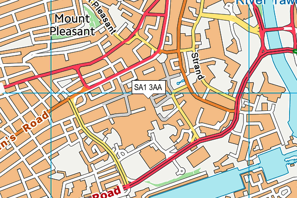 SA1 3AA map - OS VectorMap District (Ordnance Survey) SA1 3AA map - OS VectorMap District (Ordnance Survey)