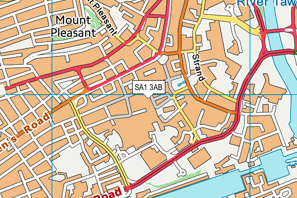 SA1 3AB map - OS VectorMap District (Ordnance Survey) SA1 3AB map - OS VectorMap District (Ordnance Survey)