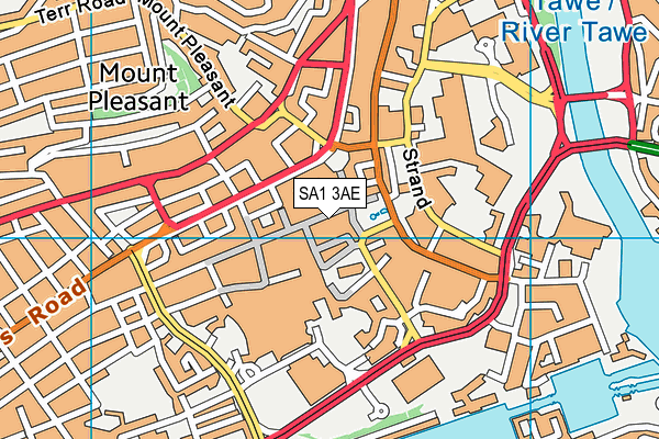 SA1 3AE map - OS VectorMap District (Ordnance Survey) SA1 3AE map - OS VectorMap District (Ordnance Survey)