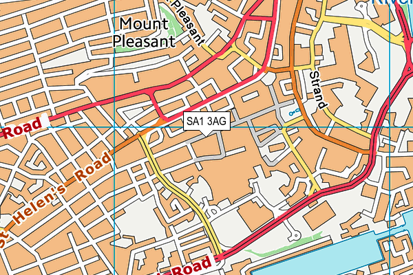 SA1 3AG map - OS VectorMap District (Ordnance Survey) SA1 3AG map - OS VectorMap District (Ordnance Survey)