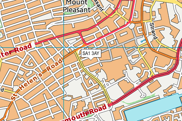 SA1 3AY map - OS VectorMap District (Ordnance Survey) SA1 3AY map - OS VectorMap District (Ordnance Survey)