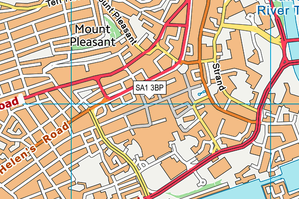 SA1 3BP map - OS VectorMap District (Ordnance Survey) SA1 3BP map - OS VectorMap District (Ordnance Survey)