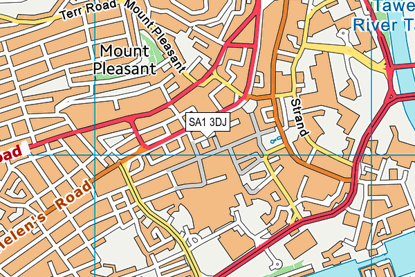SA1 3DJ map - OS VectorMap District (Ordnance Survey) SA1 3DJ map - OS VectorMap District (Ordnance Survey)