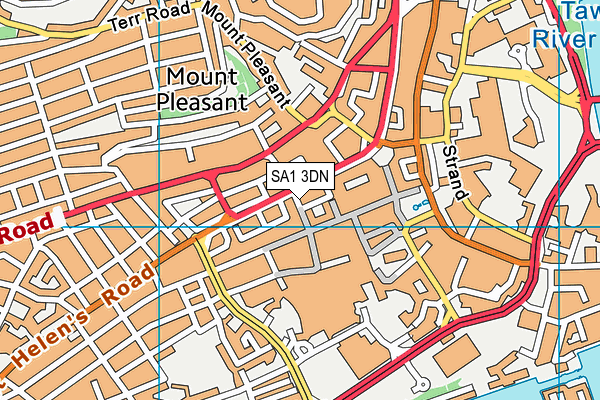 SA1 3DN map - OS VectorMap District (Ordnance Survey) SA1 3DN map - OS VectorMap District (Ordnance Survey)