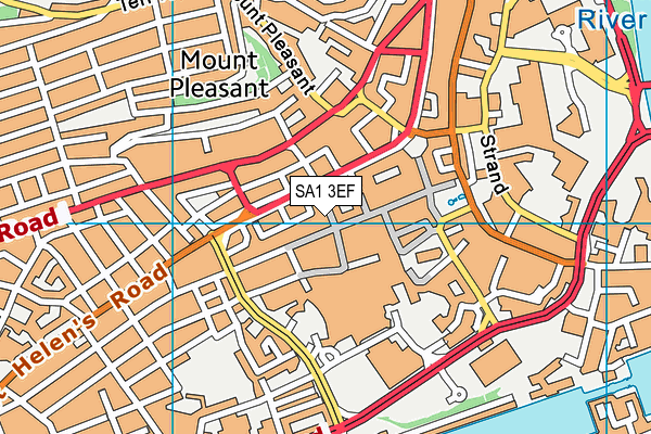 SA1 3EF map - OS VectorMap District (Ordnance Survey) SA1 3EF map - OS VectorMap District (Ordnance Survey)