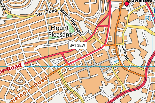 SA1 3EW map - OS VectorMap District (Ordnance Survey) SA1 3EW map - OS VectorMap District (Ordnance Survey)