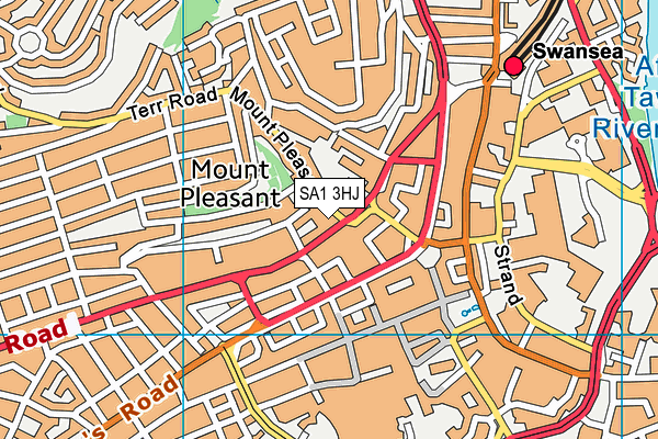 SA1 3HJ map - OS VectorMap District (Ordnance Survey) SA1 3HJ map - OS VectorMap District (Ordnance Survey)