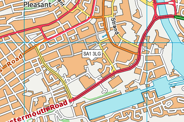 SA1 3LG map - OS VectorMap District (Ordnance Survey) SA1 3LG map - OS VectorMap District (Ordnance Survey)