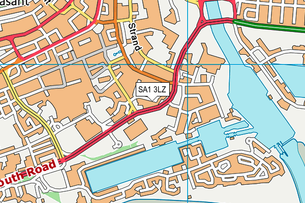 SA1 3LZ map - OS VectorMap District (Ordnance Survey) SA1 3LZ map - OS VectorMap District (Ordnance Survey)