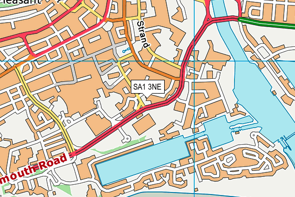 SA1 3NE map - OS VectorMap District (Ordnance Survey) SA1 3NE map - OS VectorMap District (Ordnance Survey)