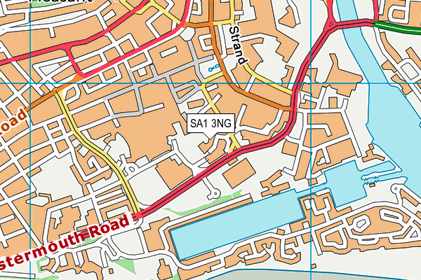 SA1 3NG map - OS VectorMap District (Ordnance Survey) SA1 3NG map - OS VectorMap District (Ordnance Survey)