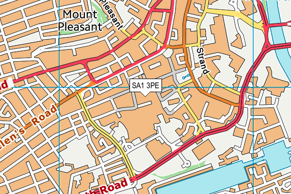SA1 3PE map - OS VectorMap District (Ordnance Survey) SA1 3PE map - OS VectorMap District (Ordnance Survey)