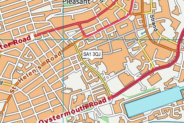 SA1 3QJ map - OS VectorMap District (Ordnance Survey) SA1 3QJ map - OS VectorMap District (Ordnance Survey)