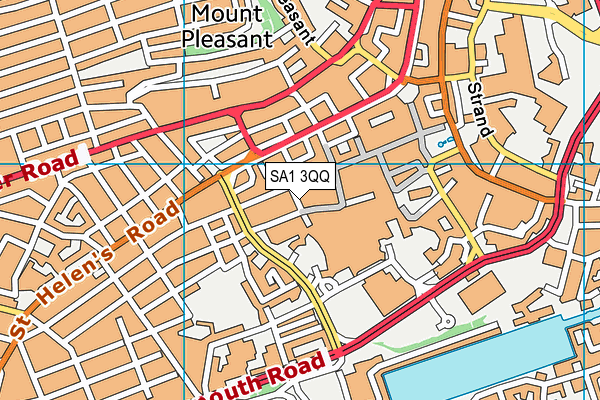SA1 3QQ map - OS VectorMap District (Ordnance Survey) SA1 3QQ map - OS VectorMap District (Ordnance Survey)