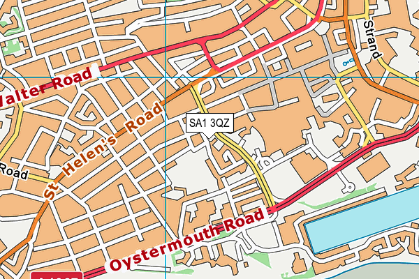 SA1 3QZ map - OS VectorMap District (Ordnance Survey) SA1 3QZ map - OS VectorMap District (Ordnance Survey)