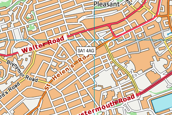 SA1 4AG map - OS VectorMap District (Ordnance Survey) SA1 4AG map - OS VectorMap District (Ordnance Survey)