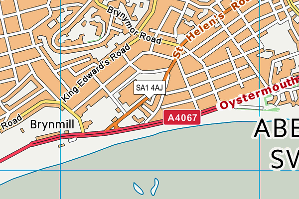 SA1 4AJ map - OS VectorMap District (Ordnance Survey) SA1 4AJ map - OS VectorMap District (Ordnance Survey)