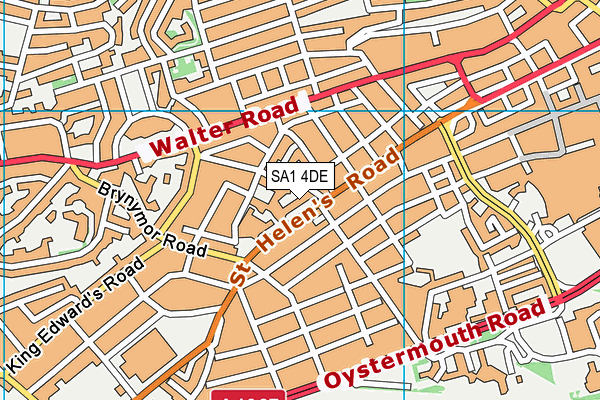 SA1 4DE map - OS VectorMap District (Ordnance Survey) SA1 4DE map - OS VectorMap District (Ordnance Survey)