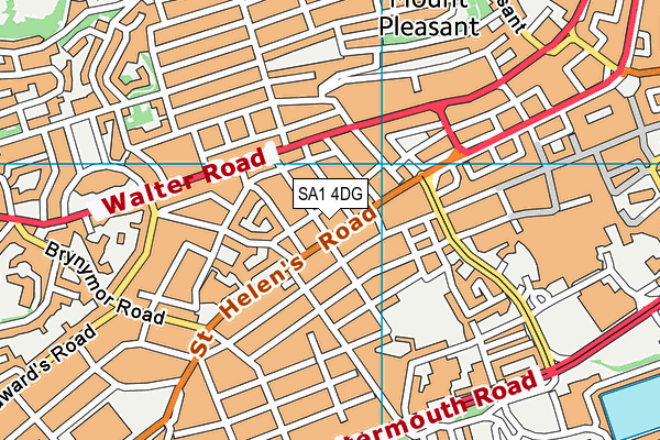 SA1 4DG map - OS VectorMap District (Ordnance Survey) SA1 4DG map - OS VectorMap District (Ordnance Survey)