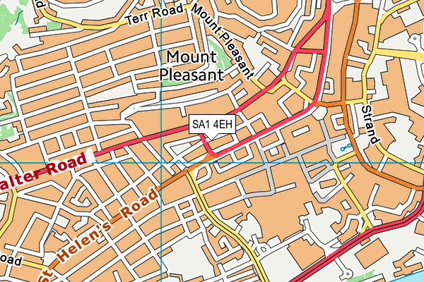SA1 4EH map - OS VectorMap District (Ordnance Survey) SA1 4EH map - OS VectorMap District (Ordnance Survey)