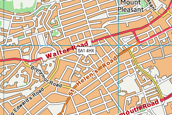 SA1 4HX map - OS VectorMap District (Ordnance Survey) SA1 4HX map - OS VectorMap District (Ordnance Survey)