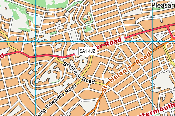 SA1 4JZ map - OS VectorMap District (Ordnance Survey) SA1 4JZ map - OS VectorMap District (Ordnance Survey)