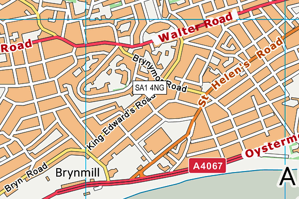 SA1 4NG map - OS VectorMap District (Ordnance Survey) SA1 4NG map - OS VectorMap District (Ordnance Survey)
