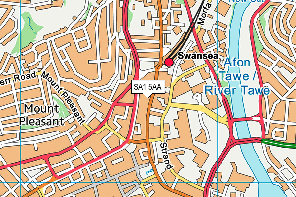 SA1 5AA map - OS VectorMap District (Ordnance Survey) SA1 5AA map - OS VectorMap District (Ordnance Survey)