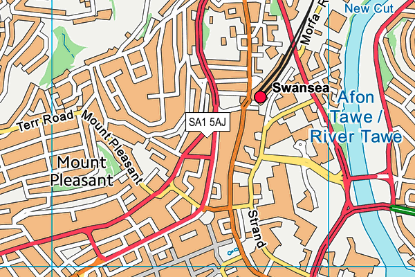 SA1 5AJ map - OS VectorMap District (Ordnance Survey) SA1 5AJ map - OS VectorMap District (Ordnance Survey)